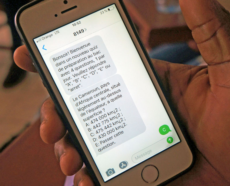 Baccalauréat Practice Tests in Cameroon: The Impact of SMS-Based Exam Preparation